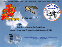 Tablet Screenshot of flyingcircusairshow.com